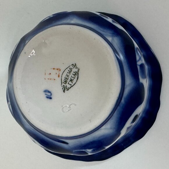 GZHEL Style Blue/White Ceramic Mini Bowl Handmade Russian Decor 3" x 1.75" EUC - Picture 6 of 12